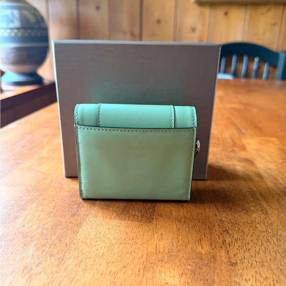 Bulgari Serpenti Forever Compact Wallet Green Pink w/ Box Authentic - Picture 4 of 7